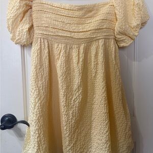 Abercrombie & Fitch Yellow Emerson Off the Shoulder Skort